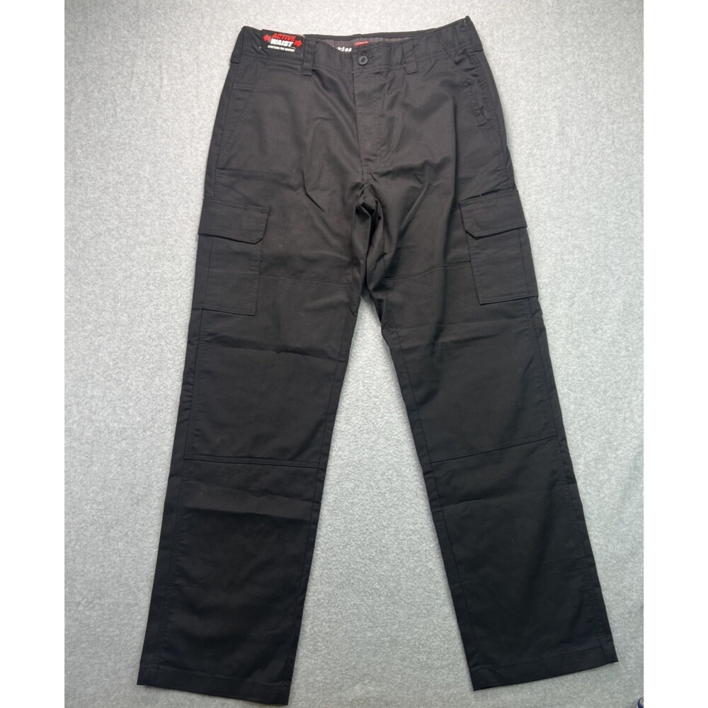 Dickies Flex Active Waist Twill Cargo Work Pant 34x34 (34x33) Black Straight Leg